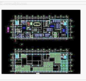 办公空间cad3D模型