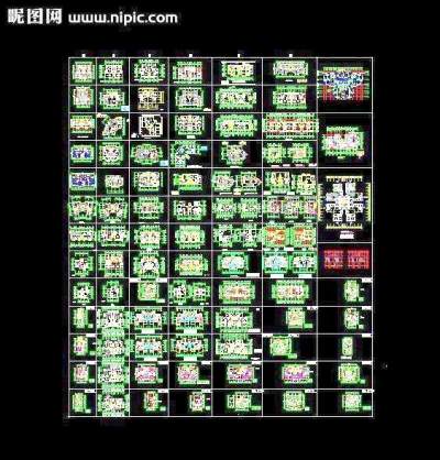 户型全套平面图3D模型