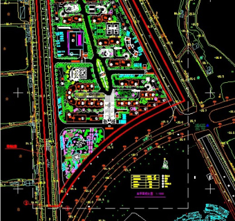 某小区总平面规划图cad素材3D模型