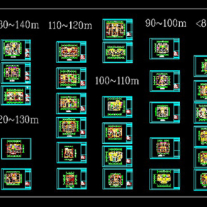 经典户型cad平面图3D模型