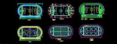 足球场施工图图片3D模型