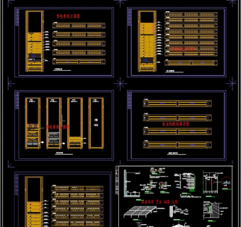 原创机房工程系统图常用弱电CAD3D模型