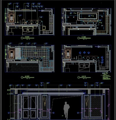 原创展厅平立面CAD施工图3D模型