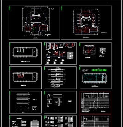 全套酒店电气系统图CAD图纸3D模型