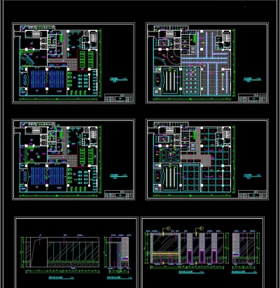 全套健身会所CAD施工图3D模型