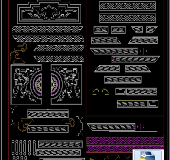 原创2019中式雕花素材CAD图库3D模型