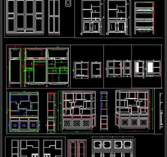 原创中式柜cad素材3D模型