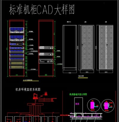 原创机房环境监控系统CAD素材3D模型