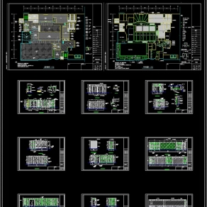 全套健身会所CAD施工图3D模型