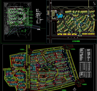 全套住宅区CAD规划建筑图3D模型