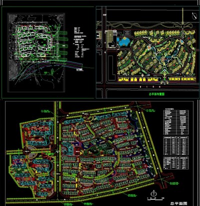 全套住宅区CAD规划建筑图3D模型