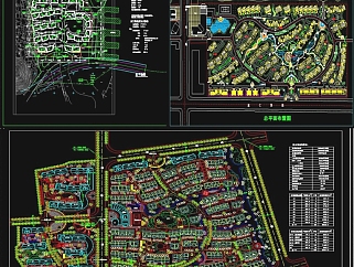 全套住宅区CAD规划建筑图3D模型
