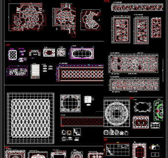 水刀拼花cad合集3D模型