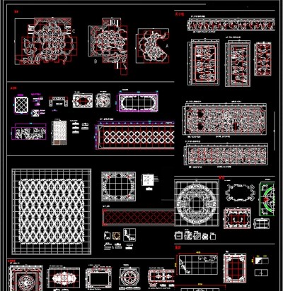 水刀拼花cad合集3D模型