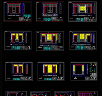 整木定制家居分解拆单CAD图库大全3D模型