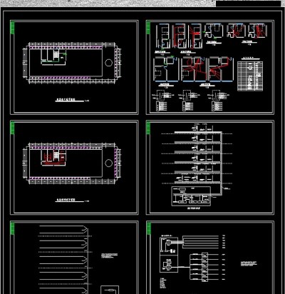 原创综合酒店电气cad图纸3D模型