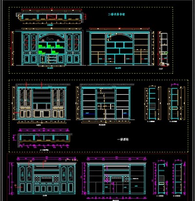 原创酒柜cad图库3D模型