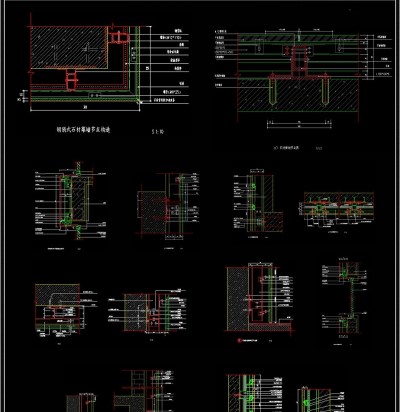 标准常用干挂石材CAD节点图3D模型