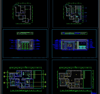 高层住宅CAD施工图纸3D模型