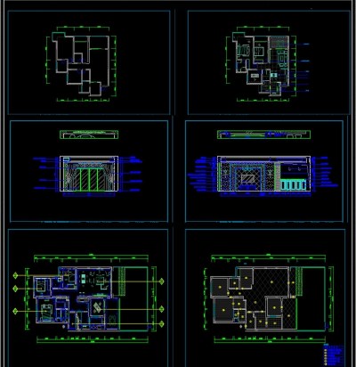 高层住宅CAD施工图纸3D模型