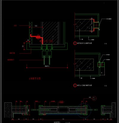 整木定制折叠门推拉门CAD设计详图3D模型