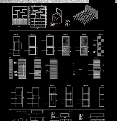 原创家具衣帽间衣柜移门柜合集3D模型