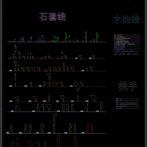 门套线条石膏线条CAD图库3D模型