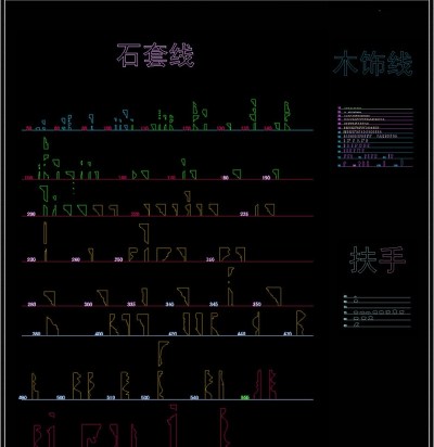 门套线条石膏线条CAD图库3D模型