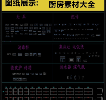 原创精心整理厨房CAD素材大全3D模型