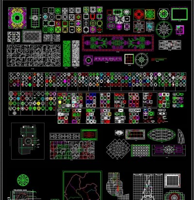 新款水刀拼花CAD3D模型