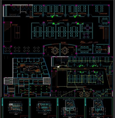 全套精致咖啡厅CAD施工图3D模型