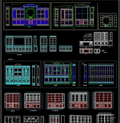 原创中式古典书柜家具CAD图库3D模型