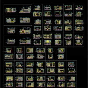 现代时尚卧室CAD施工图3D模型