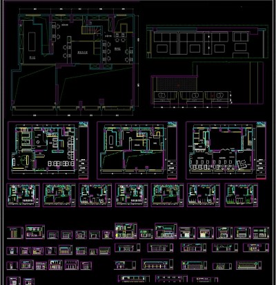 全套时尚婚纱店CAD施工图效果图3D模型