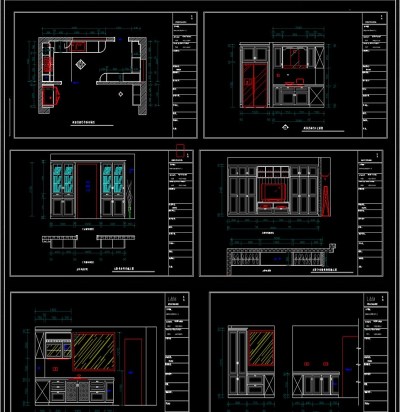 原创全屋定制衣柜橱柜cad素材3D模型