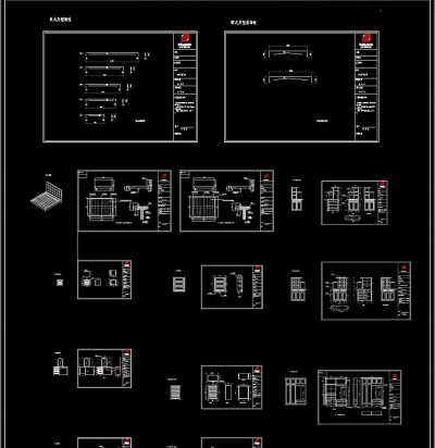 欧式全屋柜子CAD施工图效果图3D模型