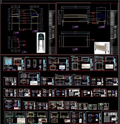 家装家具cad图库3D模型