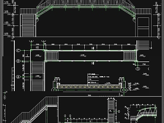 钢结构天桥CAD图纸3D模型