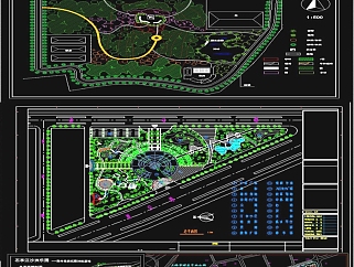 50套CAD休闲公园平面规划图纸景观园林3D模型