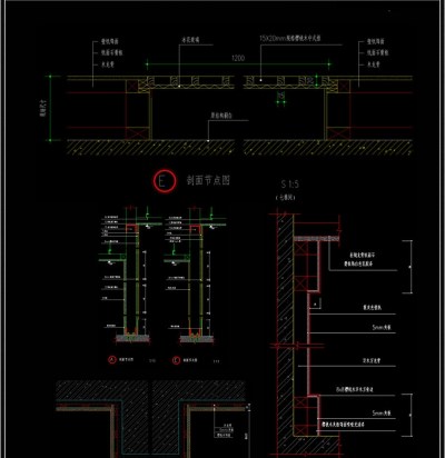 CAD墙体贴壁纸节点大样图壁纸施工工艺3D模型