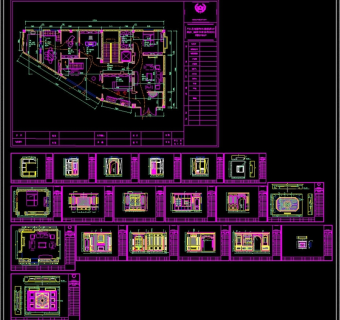 轻奢风格全屋定制展厅CAD图纸3D模型