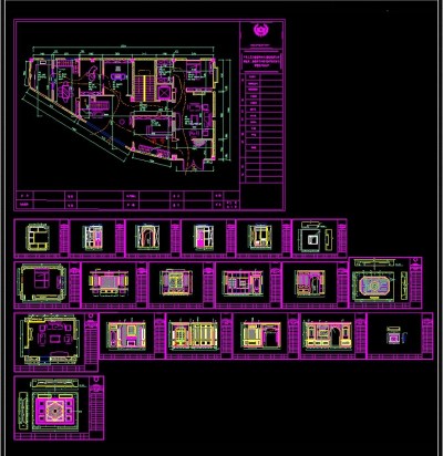 轻奢风格全屋定制展厅CAD图纸3D模型