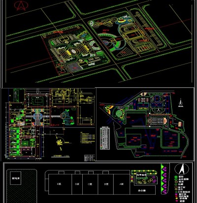 各式小区规划绿化CAD平面图库3D模型