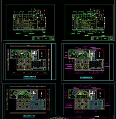 2019小区屋顶花园绿化CAD图集3D模型