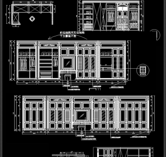 原创精品欧式全屋定制衣柜CAD图库3D模型