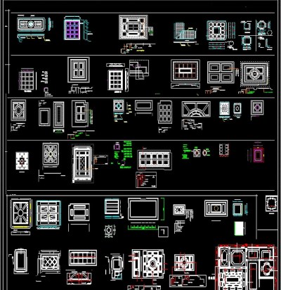 整木定制欧式中式天花吊顶CAD图库3D模型