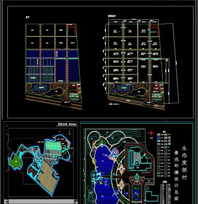 农家采摘园规划cad总图3D模型