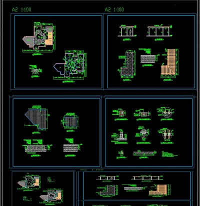 屋顶花园CAD图纸3D模型