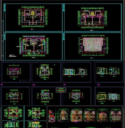 全套欧式精品别墅CAD施工图3D模型