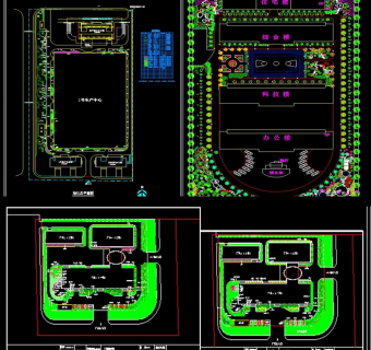 各种公园绿化景观设计CAD图纸3D模型